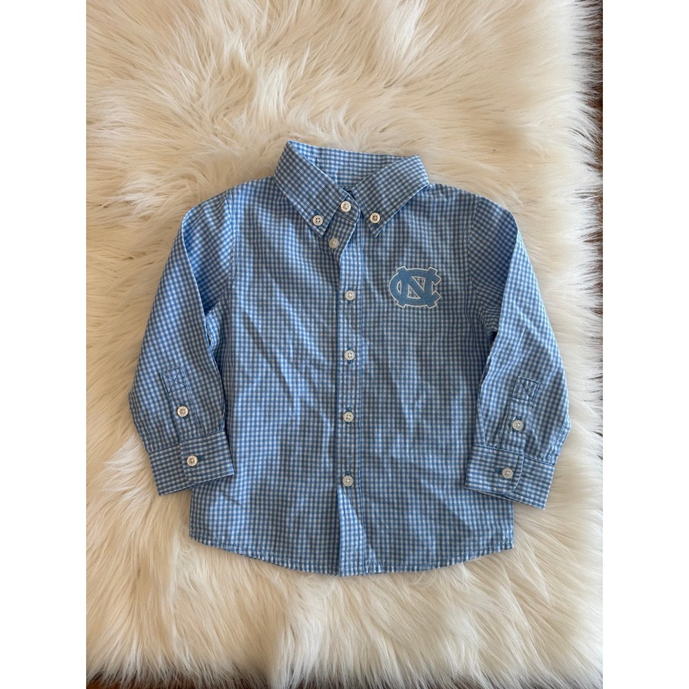 GARB team North Carolina Tar Heel 12m long‎ sleeve button front EUC